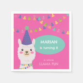 Serviette En Papier Fête llama aux couleurs vives (Devant)