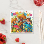 Serviette En Papier Fête Mariachi (En situation)