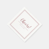Serviette En Papier Fête Mariage moderne Dusty Rose rose (Coin)