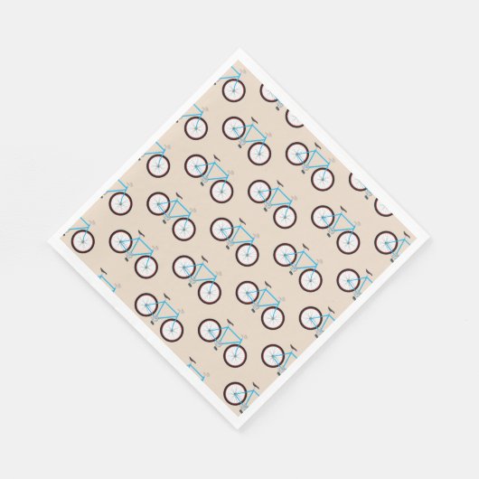 Serviette En Papier Fête Motif vélo (Coin)