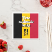 Serviette En Papier Fête nationale belge (En situation)