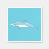 Serviette En Papier Fête Océan Dauphin Bleu (Devant)