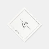 Serviette En Papier Fête ou Mariage d'anniversaire moderne et élégant (Coin)