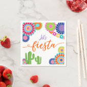 Serviette En Papier Fête Papier Napkin Cactus mexicain Floral (En situation)