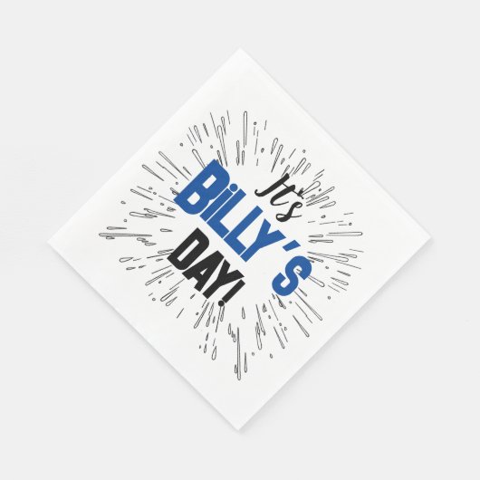 Serviette En Papier Fête personnalisée (Coin)