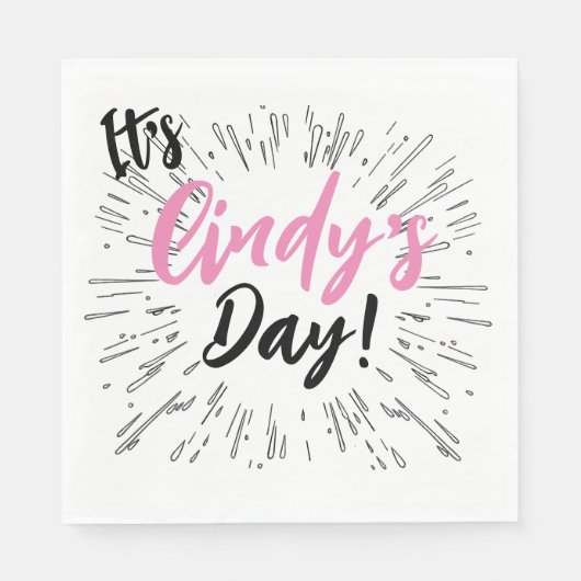 Serviette En Papier Fête personnalisée (Devant)