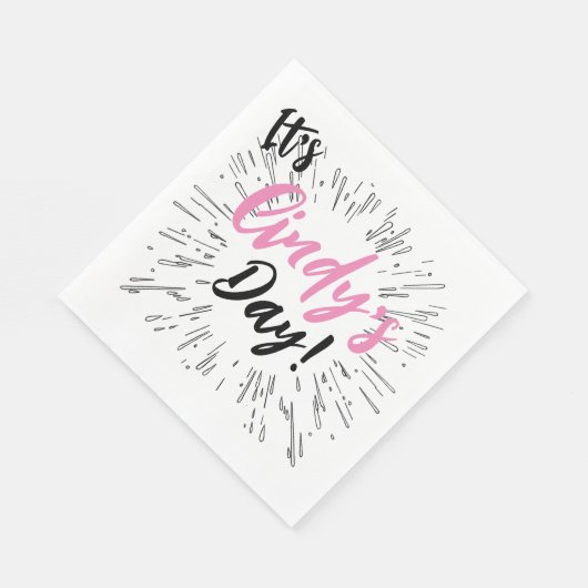 Serviette En Papier Fête personnalisée (Coin)