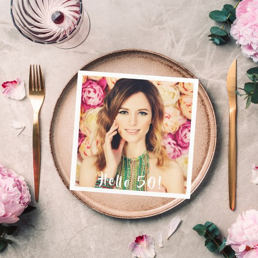 Serviette En Papier Fête photo de 50e anniversaire