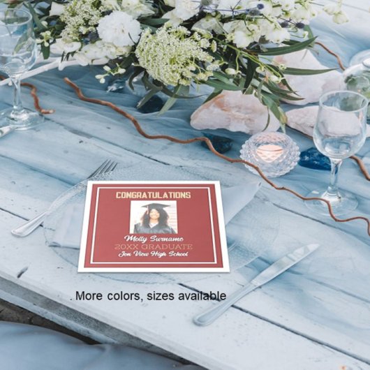 Serviette En Papier Fête Photo Graduation Napkin