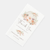 Serviette En Papier Fête Prénatale Bébé Citrouille Automne Blush Abric (Coin)