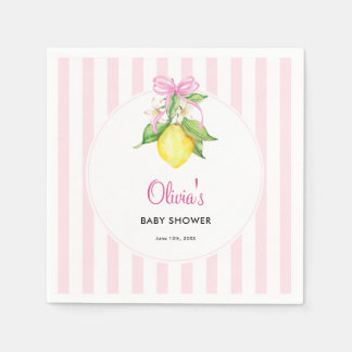Serviette En Papier Fête prénatale Coquette Lemon Rose