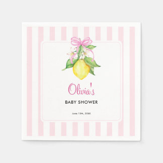 Serviette En Papier Fête prénatale Coquette Lemon Rose