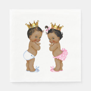Serviette En Papier Fête prénatale du prince et de la princesse ethniq