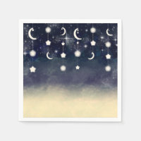 Fête Prénatale en Aquarelle Céleste Clair de Lune