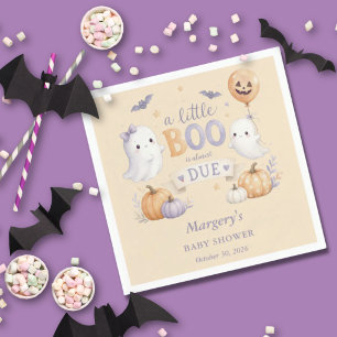 Serviette En Papier Fête Prénatale Halloween Fantômes Little Boo