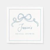 Serviette En Papier Fête Prénuptiale "Quelque Chose de Bleu" (Devant)