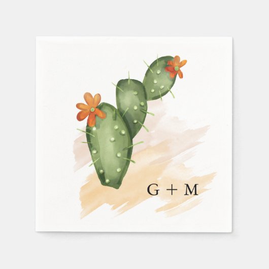 Serviette En Papier Fête | Réception de mariage à l'aquarelle (Devant)