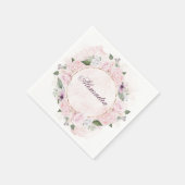 Serviette En Papier Fête religieuse Filles Roses roses roses (Coin)