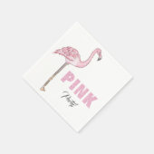 Serviette En Papier Fête Rose Flamingo Moderne Simple (Coin)