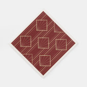 Serviette En Papier Fête rouge et or (Coin)