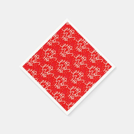Serviette En Papier Fête rouge Ho Ho Ho Noël (Coin)