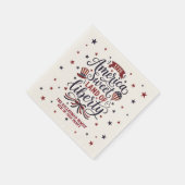 Serviette En Papier Fête rustique du 4 juillet (Coin)