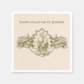 Serviette En Papier Fête Saint-Joseph Fête Fête Religieuse (Devant)