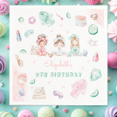 Serviette En Papier Fête spa Pastel Anniversaire