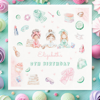 Serviette En Papier Fête spa Pastel Anniversaire
