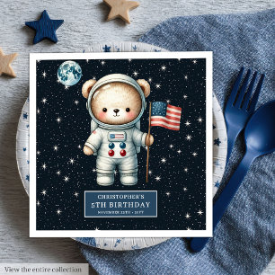Serviette En Papier Fête spatiale de l'astronaute en peluche
