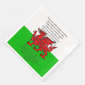 Serviette En Papier Fête St Davids Noël Calon Lân (Coin)