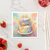 SERVIETTE EN PAPIER " FÊTE SUCRE " (En situation)