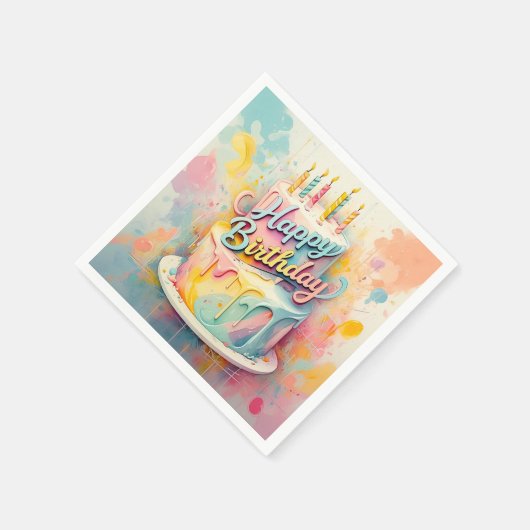 SERVIETTE EN PAPIER " FÊTE SUCRE " (Coin)