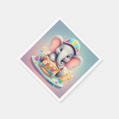 SERVIETTE EN PAPIER " FÊTE SUCRE DE L'ÉLÉPHANT " (Coin)
