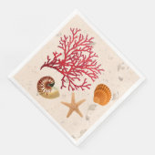 Serviette En Papier Fête sur la plage (Coin)