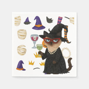 Serviette En Papier Fête sur le thème d'Halloween pour les amoureux de