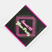 Serviette En Papier Fête Sweet 16 Glow (Coin)