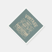 Serviette En Papier Fête vintage d'anniversaire personnalisée (Coin)