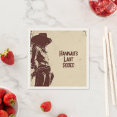 Serviette En Papier Fête Western Cowgirl Rustique  (En situation)