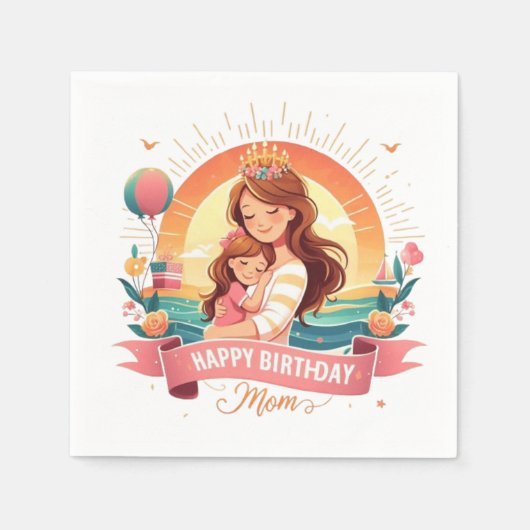 Serviette En Papier Fêter la Journée spéciale de maman (Devant)