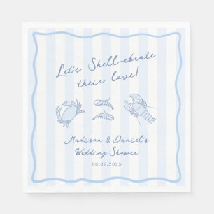 Serviette En Papier Fêter leur amour Réception de mariage sur le thème