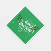 Serviette En Papier Fêter Noël, vert festif, (Coin)