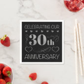 Serviette En Papier Fêter notre 30e anniversaire (En situation)