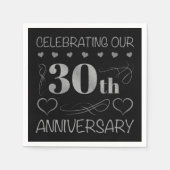 Serviette En Papier Fêter notre 30e anniversaire (Devant)