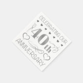 Serviette En Papier Fêter notre 40e anniversaire (Coin)