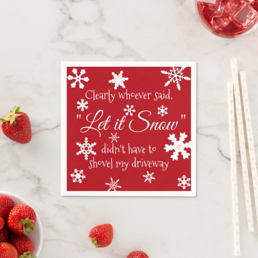 Serviette En Papier Fêtes amusantes Noël laissez-le neiger Sarcastique (En situation)