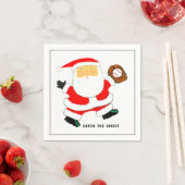 Serviette En Papier Fêtes de Noël de baseball (En situation)