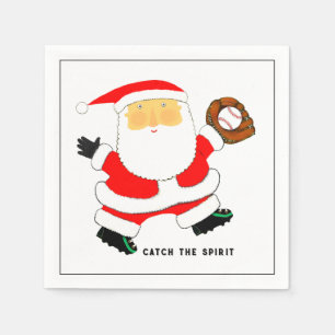 Serviette En Papier Fêtes de Noël de baseball