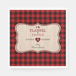 Serviette En Papier Fêtes de Noël de Flannel et de Lumberjack Frost
