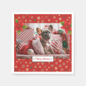 Serviette En Papier Fêtes de Noël personnalisées Photo (Devant)